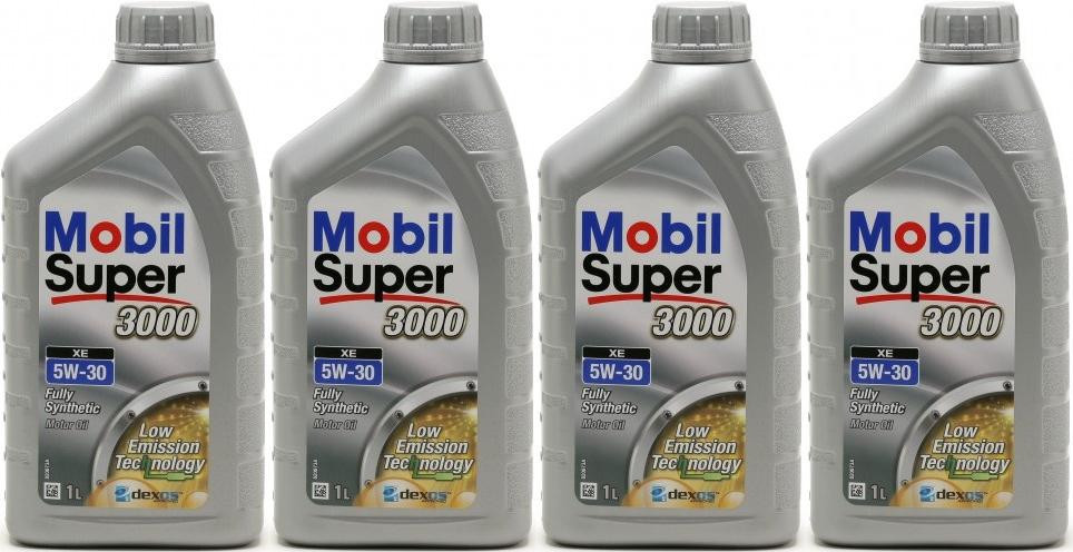 Mobil Super 3000 XE 5W-30 Motoröl 4x 1l = 4 Liter