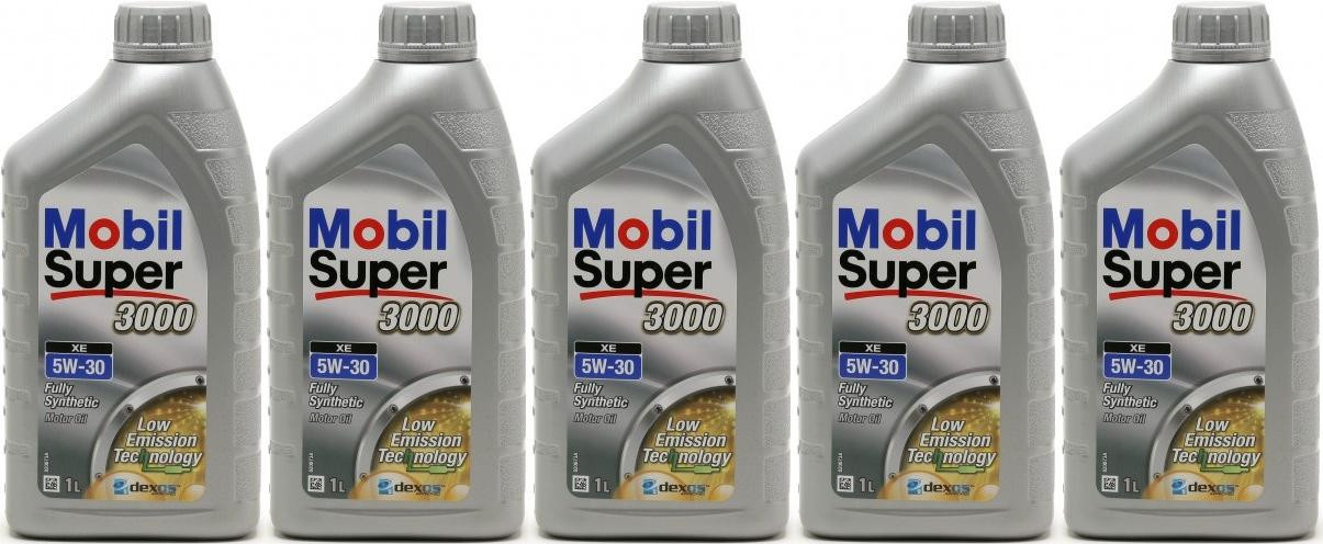 Mobil Super 3000 XE 5W-30 Motoröl 5x 1l = 5 Liter