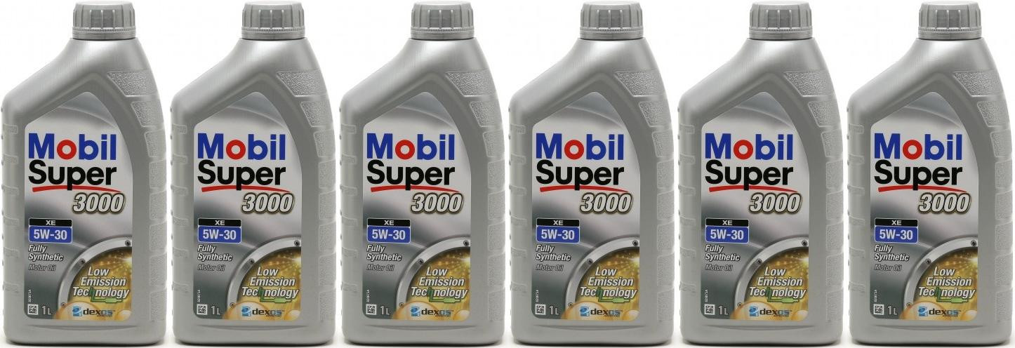 Mobil Super 3000 XE 5W-30 Motoröl 6x 1l = 6 Liter