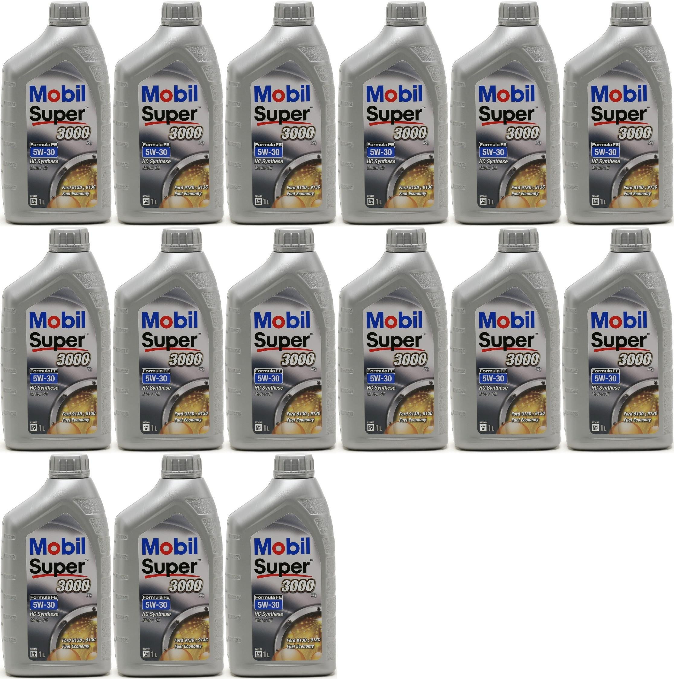 Mobil Super 3000 X1 Formula FE 5W-30 Motoröl 15x 1l = 15 Liter