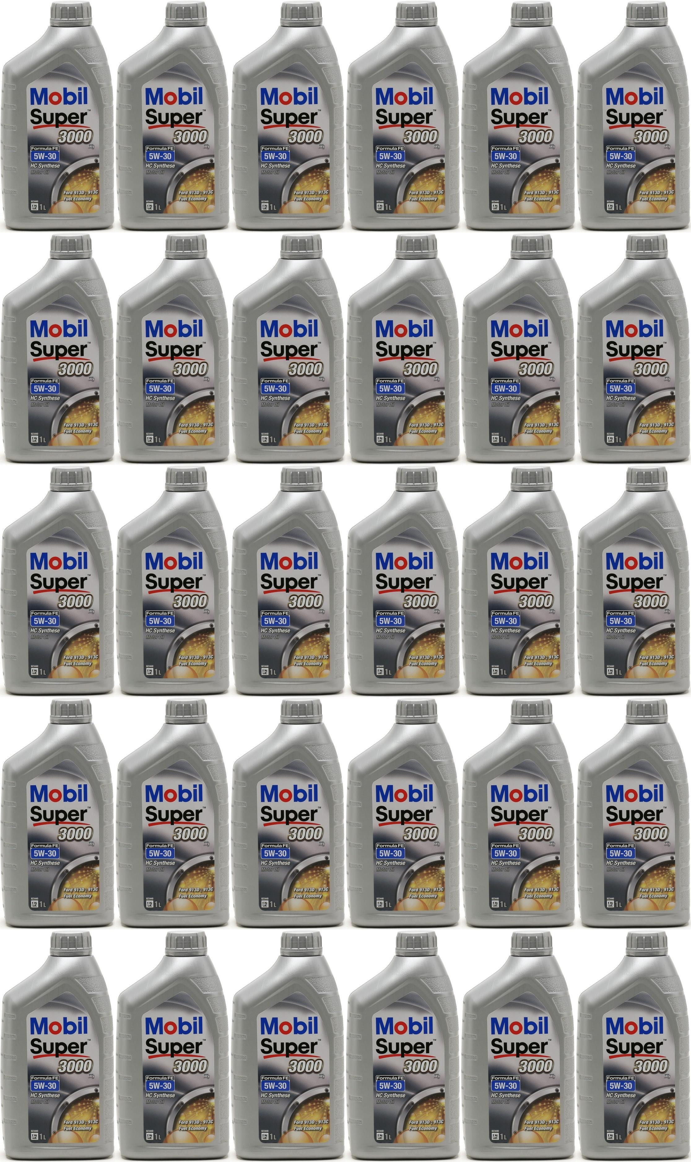 Mobil Super 3000 X1 Formula FE 5W-30 Motoröl 30x 1l = 30 Liter