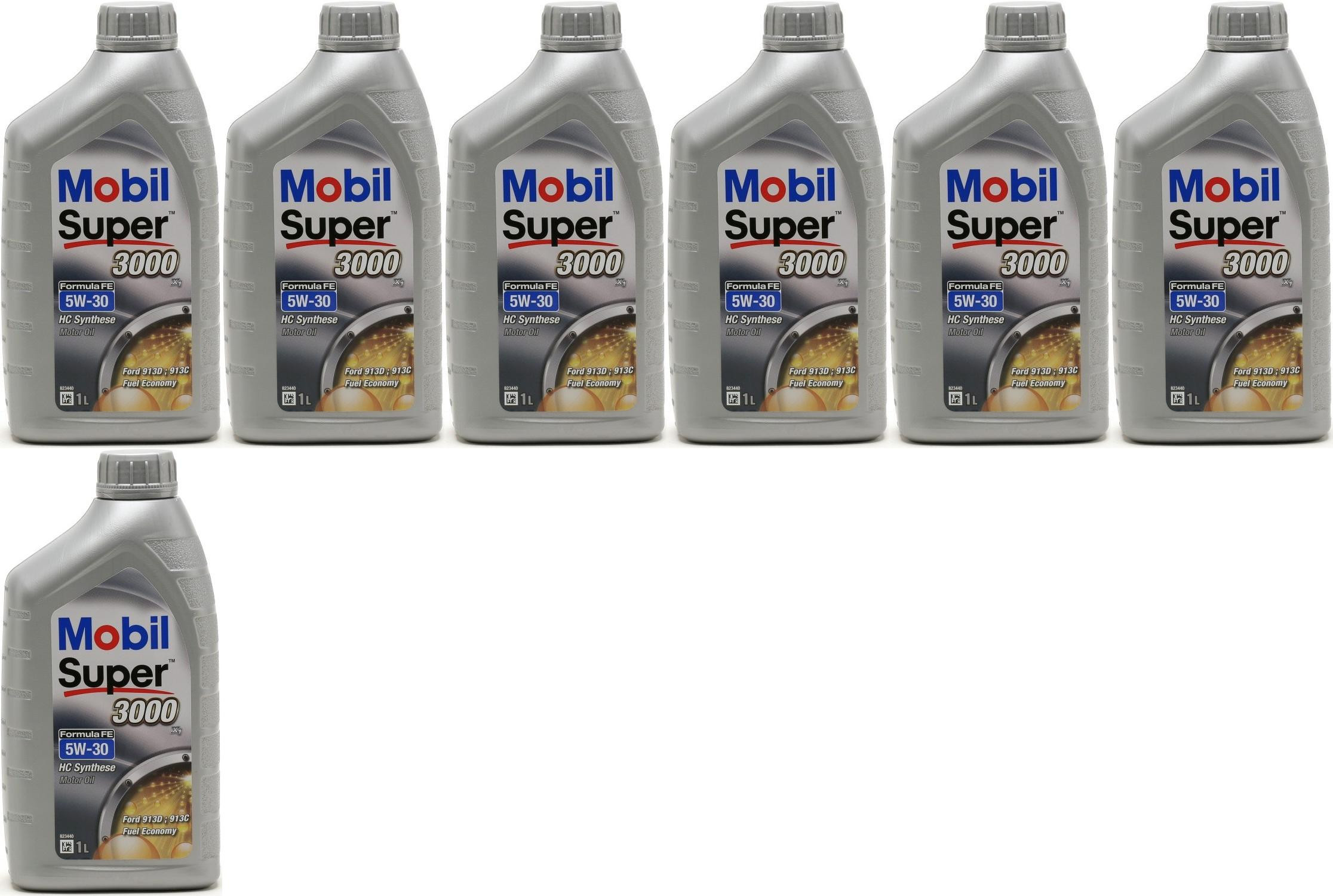 Mobil Super 3000 X1 Formula FE 5W-30 Motoröl 7x 1l = 7 Liter