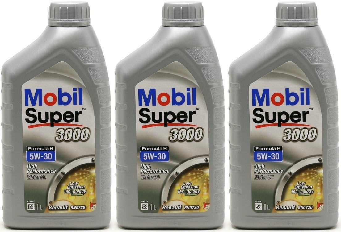 Mobil Super 3000 Formula R 5W-30 Motoröl 3x 1l = 3 Liter