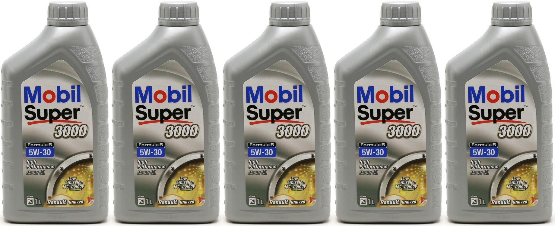 Mobil Super 3000 Formula R 5W-30 Motoröl 5x 1l = 5 Liter
