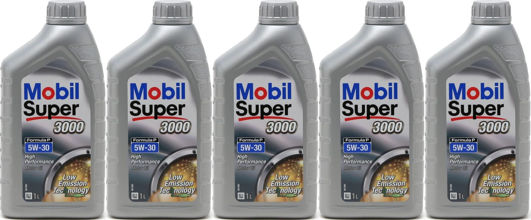 Mobil Super 3000 Formula P 5W-30 Motoröl 5x 1l = 5 Liter