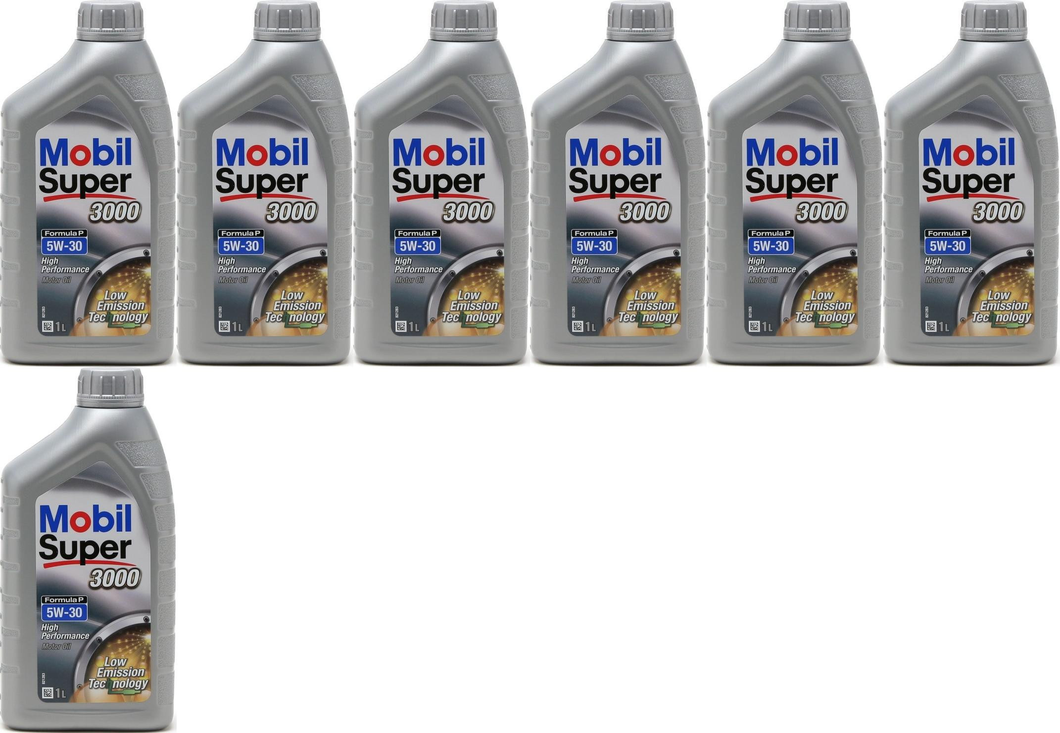 Mobil Super 3000 Formula P 5W-30 Motoröl 7x 1l = 7 Liter