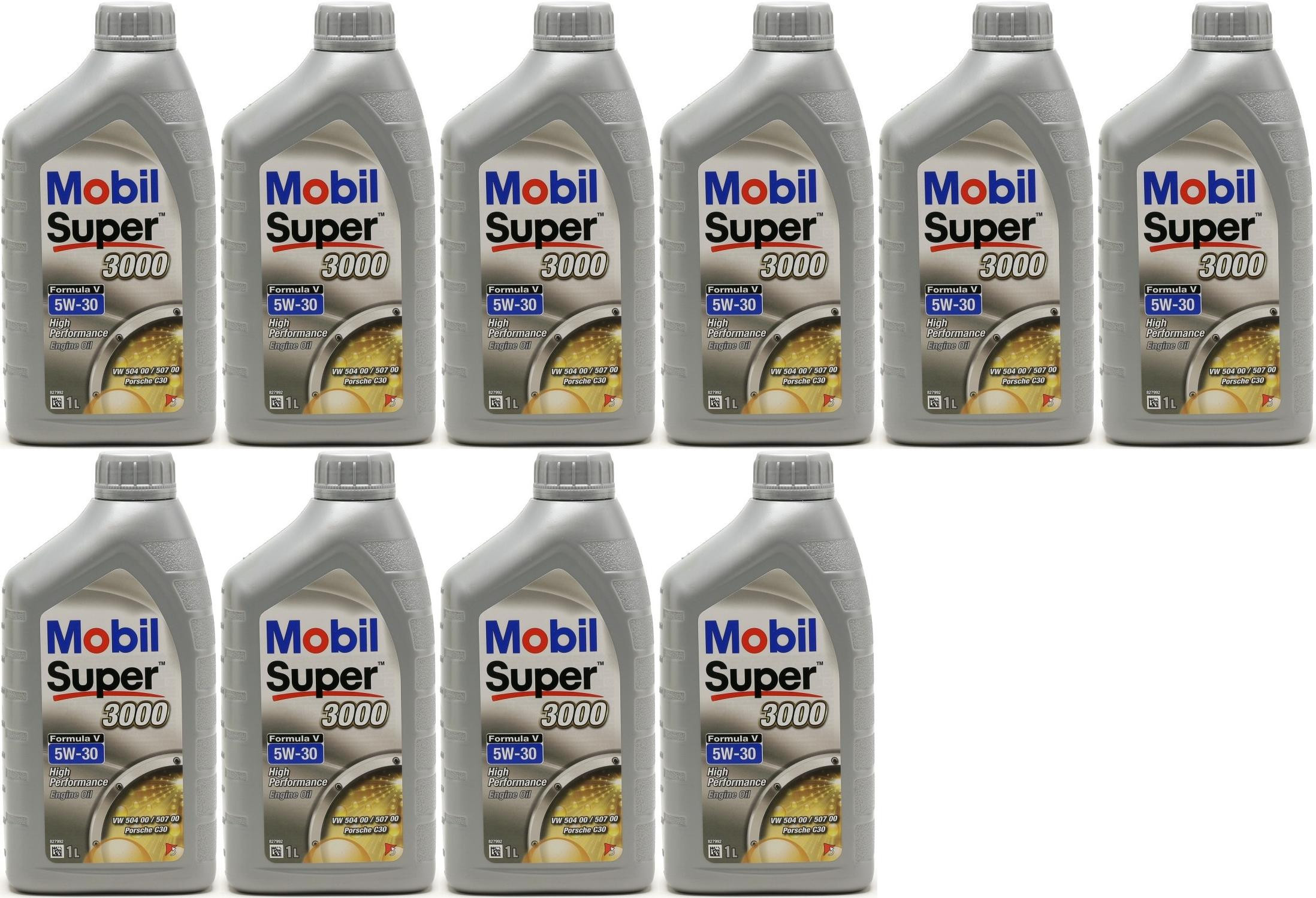 Mobil Super 3000 Formula V Longlife 5W-30 Motoröl 10x 1l = 10 Liter