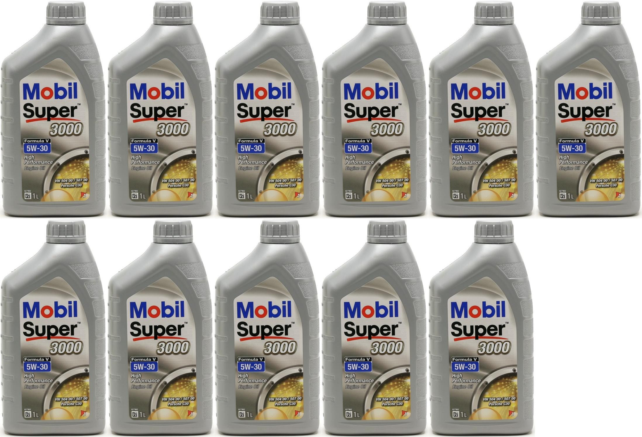 Mobil Super 3000 Formula V Longlife 5W-30 Motoröl 11x 1l = 11 Liter