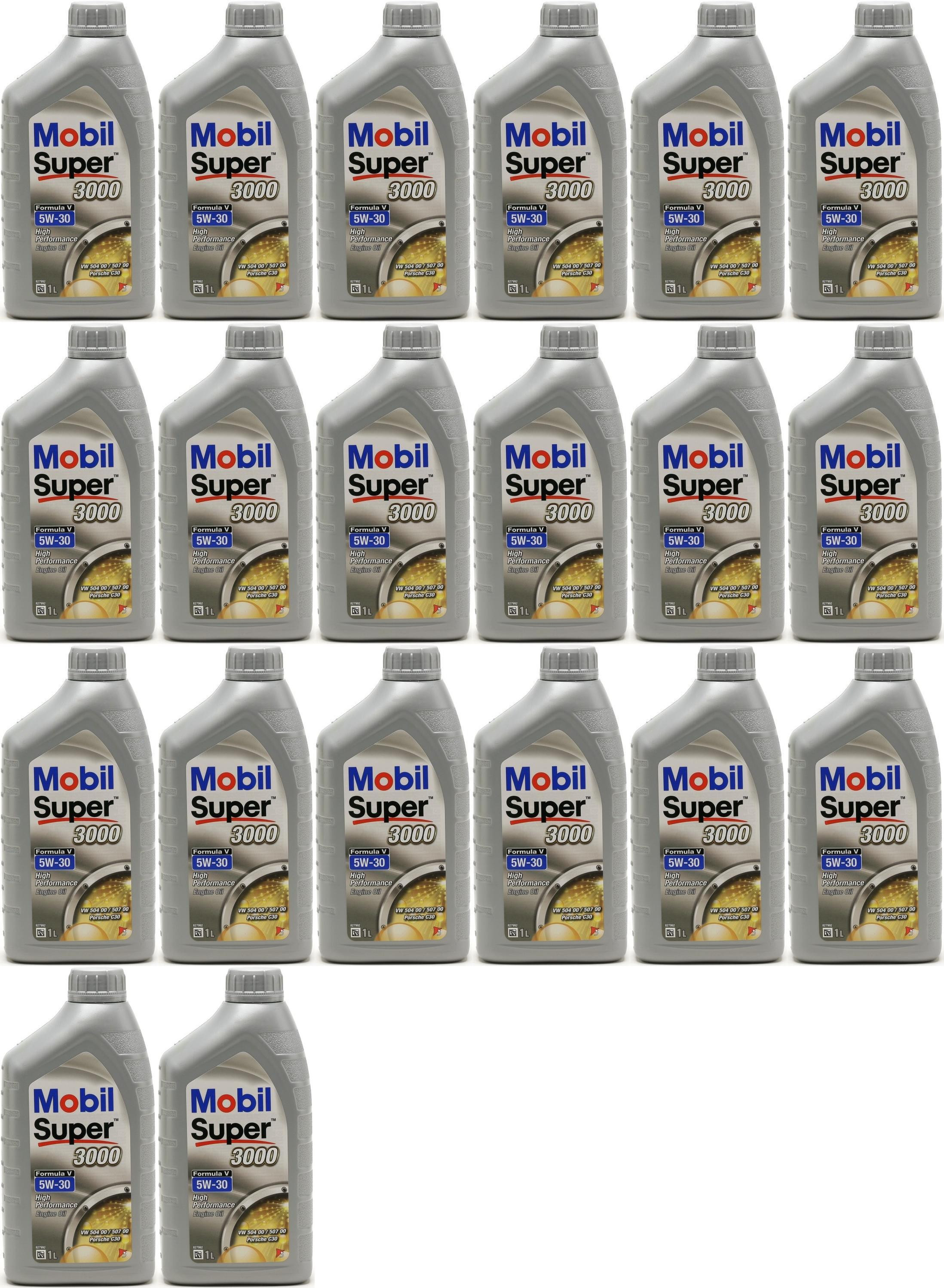 Mobil Super 3000 Formula V Longlife 5W-30 Motoröl 20x 1l = 20 Liter