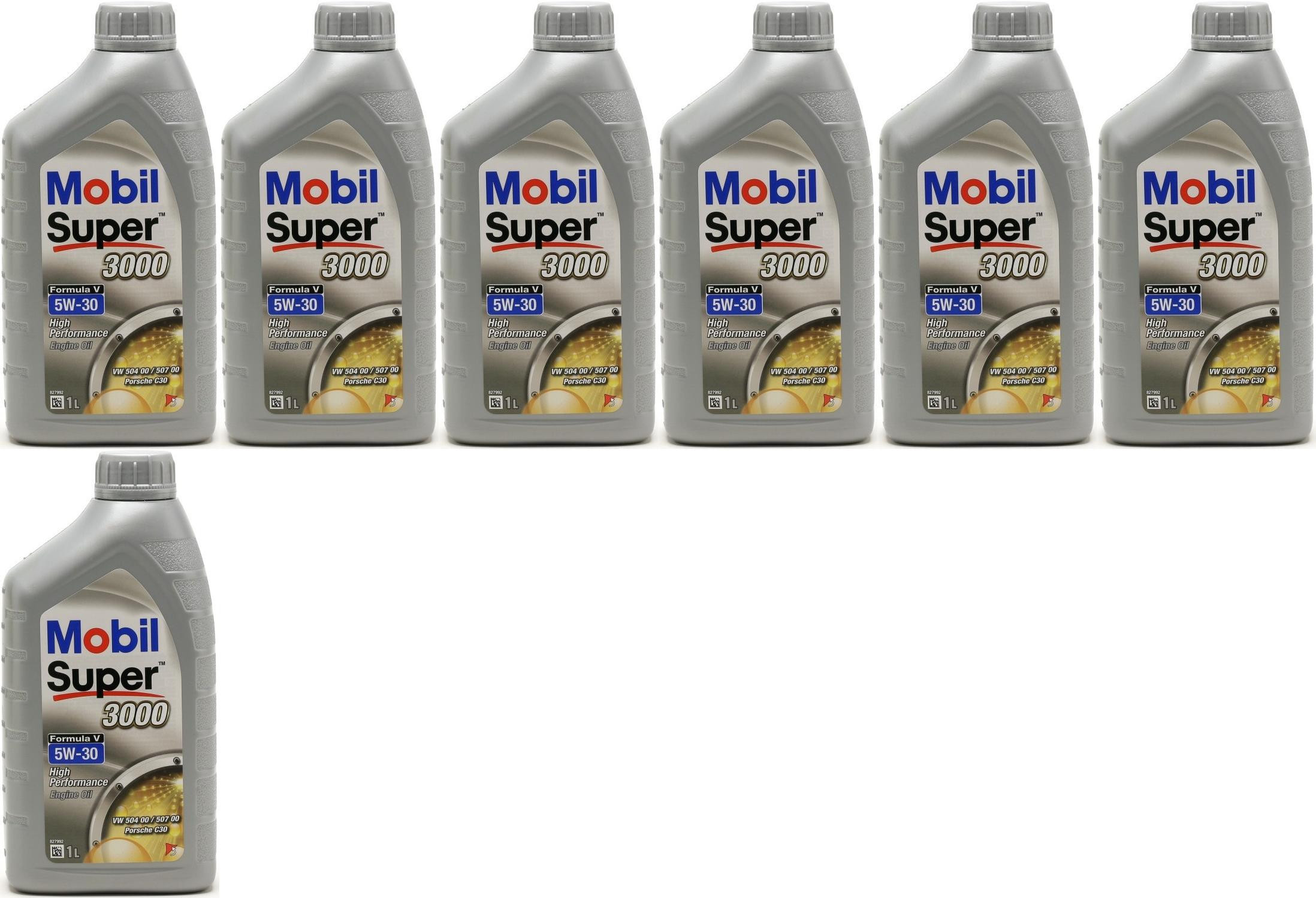 Mobil Super 3000 Formula V Longlife 5W-30 Motoröl 7x 1l = 7 Liter