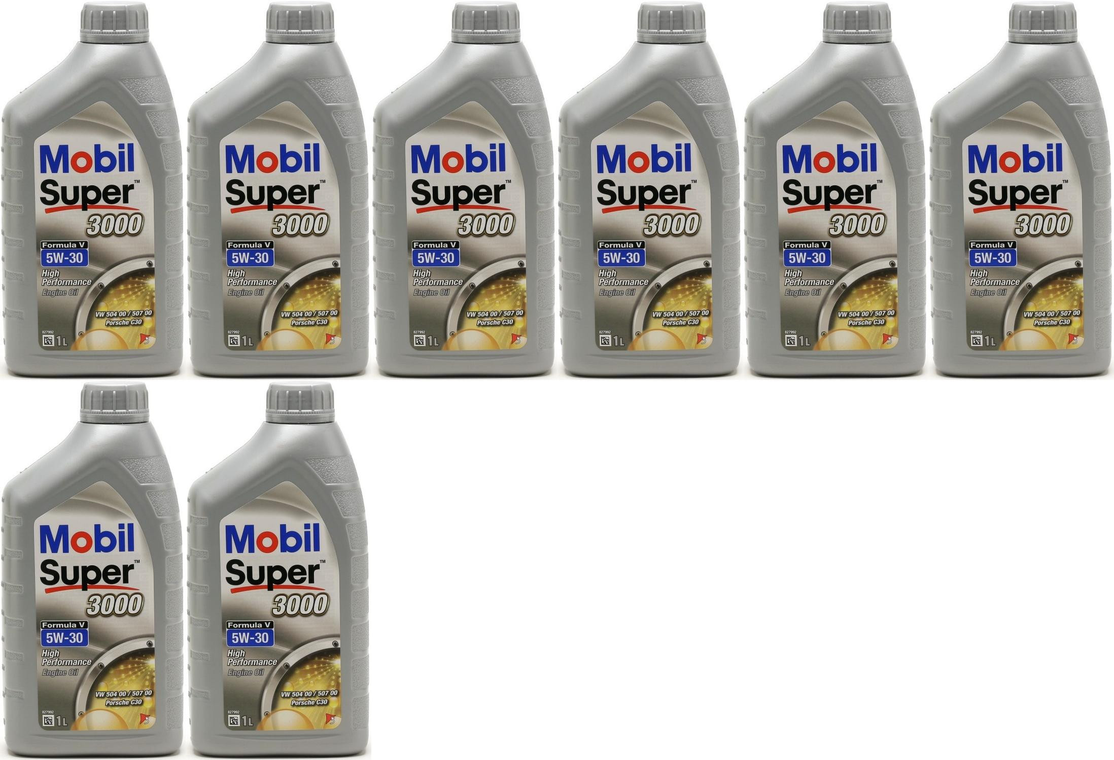 Mobil Super 3000 Formula V Longlife 5W-30 Motoröl 8x 1l = 8 Liter