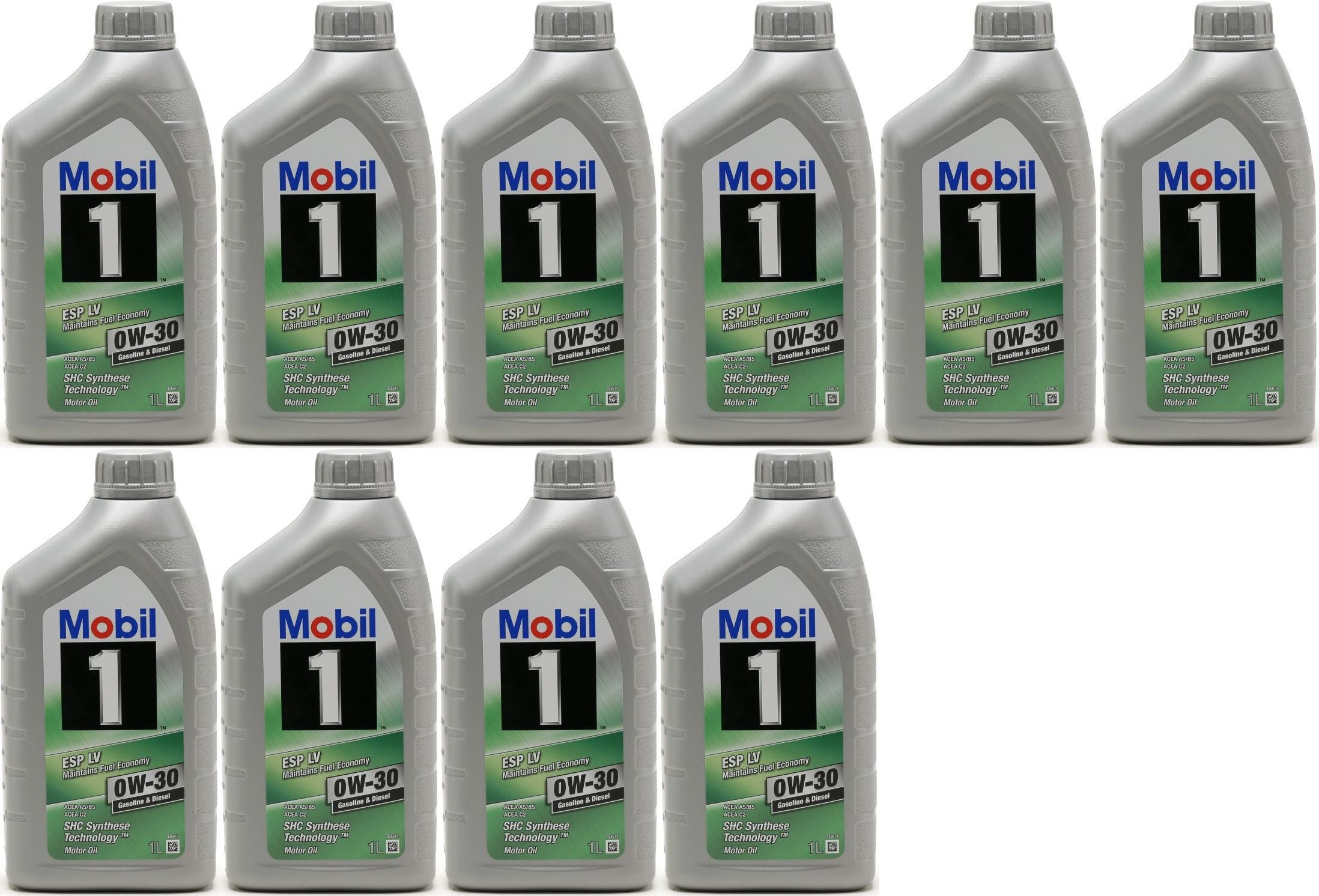 Mobil 1 ESP LV 0W-30 (A5/B5, C2) Motoröl 10x 1l = 10 Liter