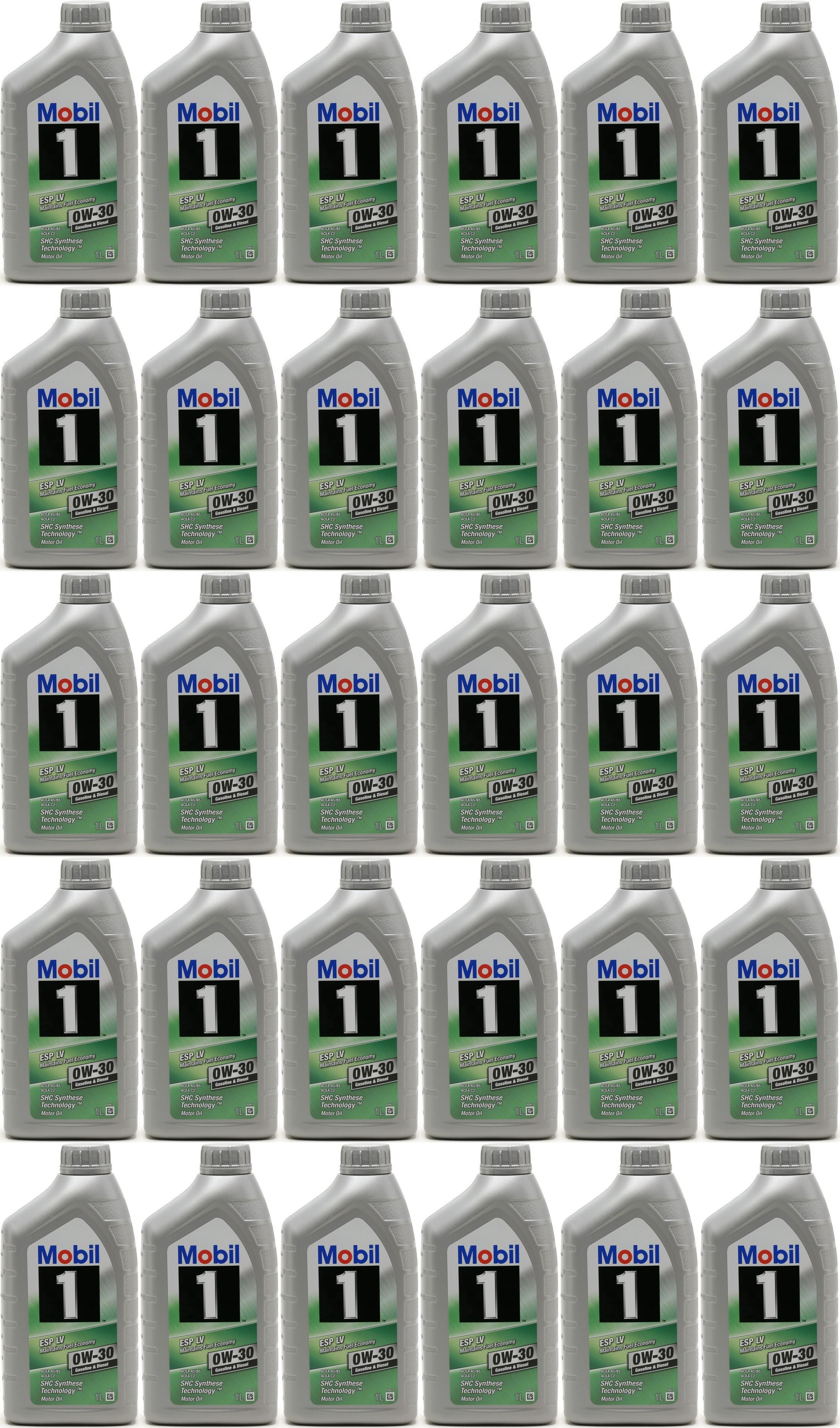 Mobil 1 ESP LV 0W-30 (A5/B5, C2) Motoröl 30x 1l = 30 Liter