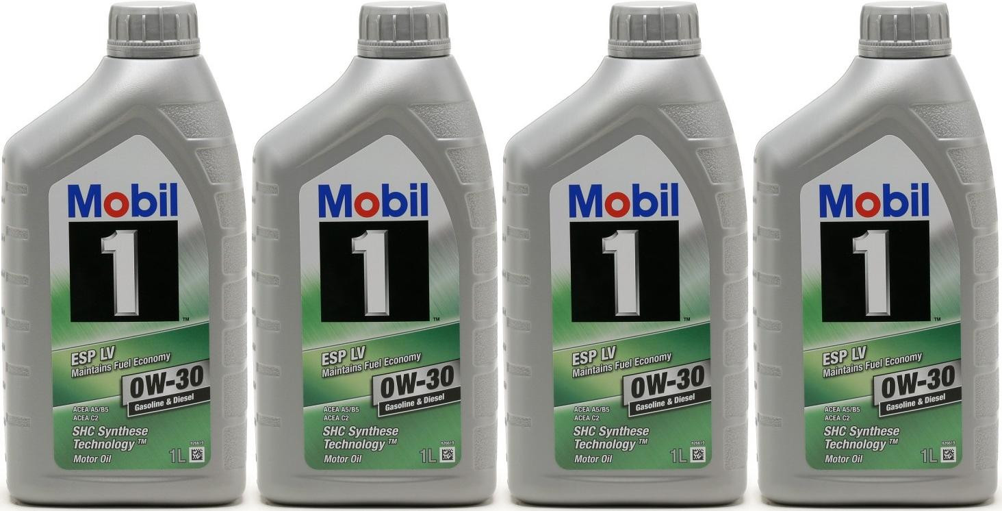 Mobil 1 ESP LV 0W-30 (A5/B5, C2) Motoröl 4x 1l = 4 Liter