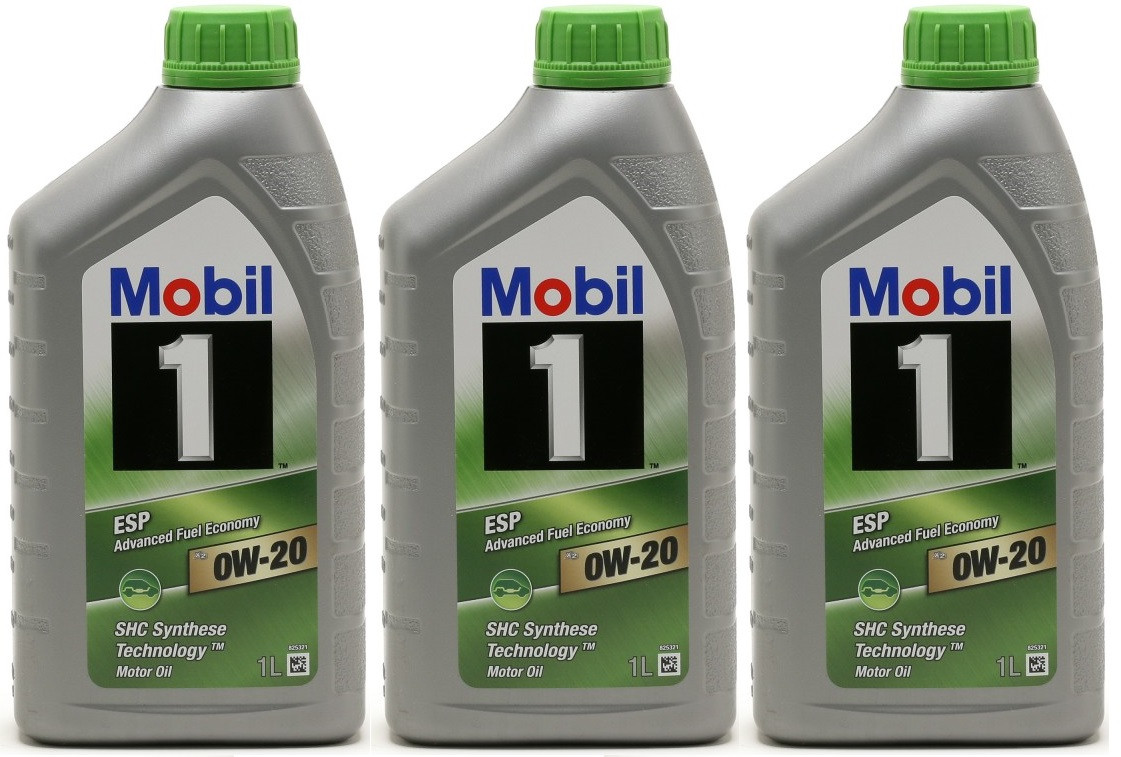 Mobil 1 ESP X2 0W-20 Motoröl 3x 1l = 3 Liter