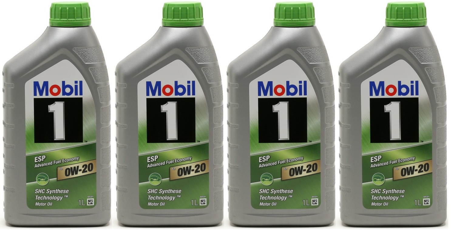Mobil 1 ESP X2 0W-20 Motoröl 4x 1l = 4 Liter