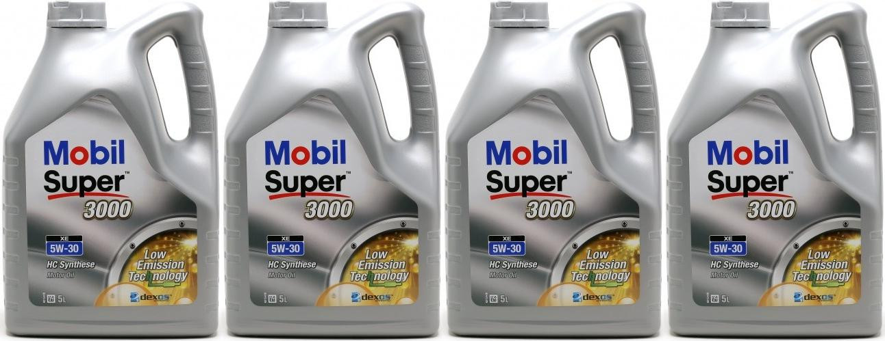 Mobil Super 3000 XE 5W-30 Motoröl 4x 5 = 20 Liter