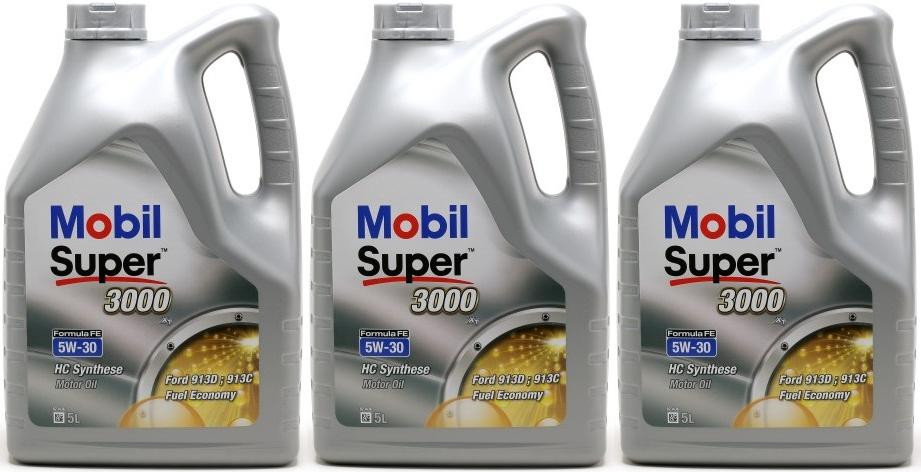 Mobil Super 3000 X1 Formula FE 5W-30 Motoröl 3x 5 = 15 Liter