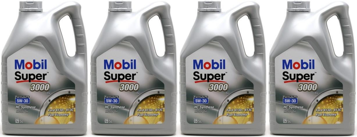 Mobil Super 3000 X1 Formula FE 5W-30 Motoröl 4x 5 = 20 Liter