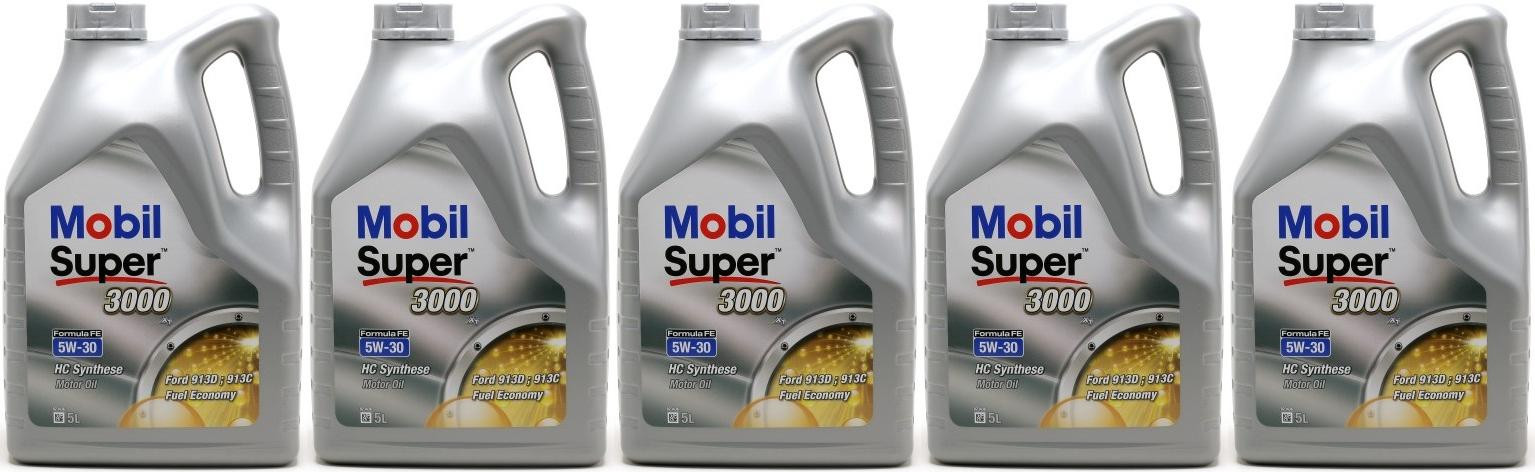 Mobil Super 3000 X1 Formula FE 5W-30 Motoröl 5x 5 = 25 Liter