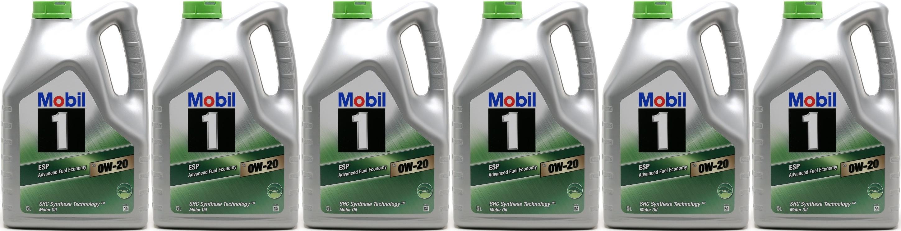 Mobil 1 ESP X2 0W-20 Motoröl 6x 5 = 30 Liter