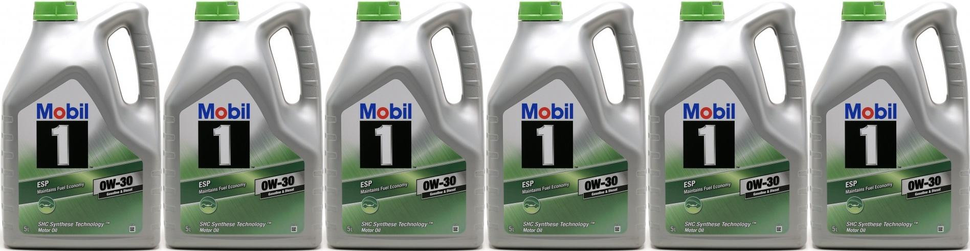 Mobil 1 ESP 0W-30 (504.00/ 507.00) Motoröl 6x 5 = 30 Liter