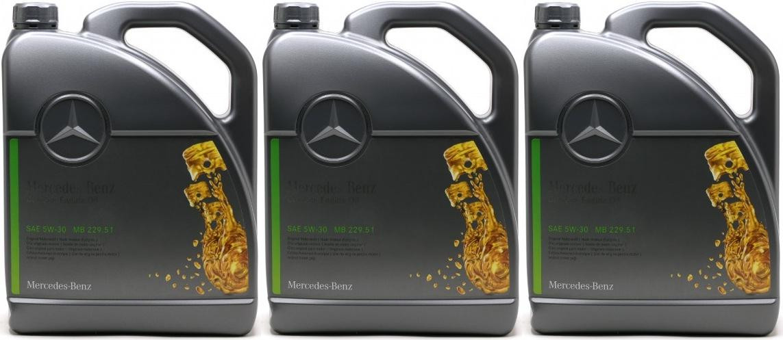 Original Mercedes Benz MB 229.51 5W-30 Motoröl 3x 5 = 15 Liter