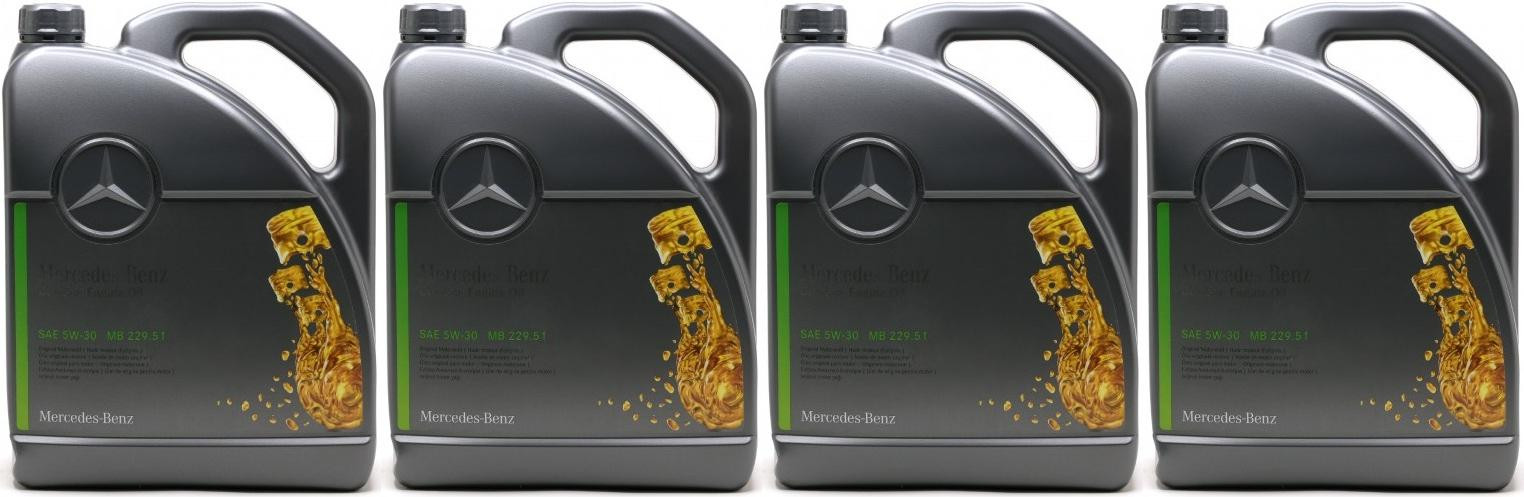 Original Mercedes Benz MB 229.51 5W-30 Motoröl 4x 5 = 20 Liter