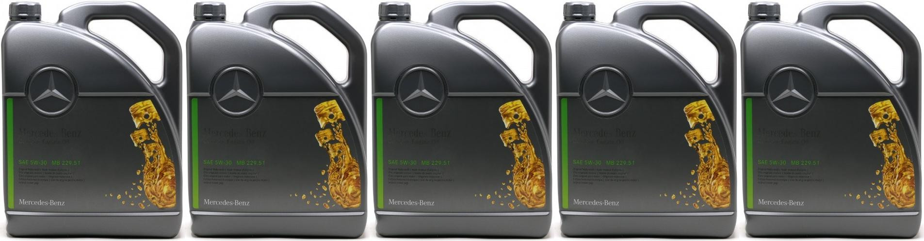 Original Mercedes Benz MB 229.51 5W-30 Motoröl 5x 5 = 25 Liter