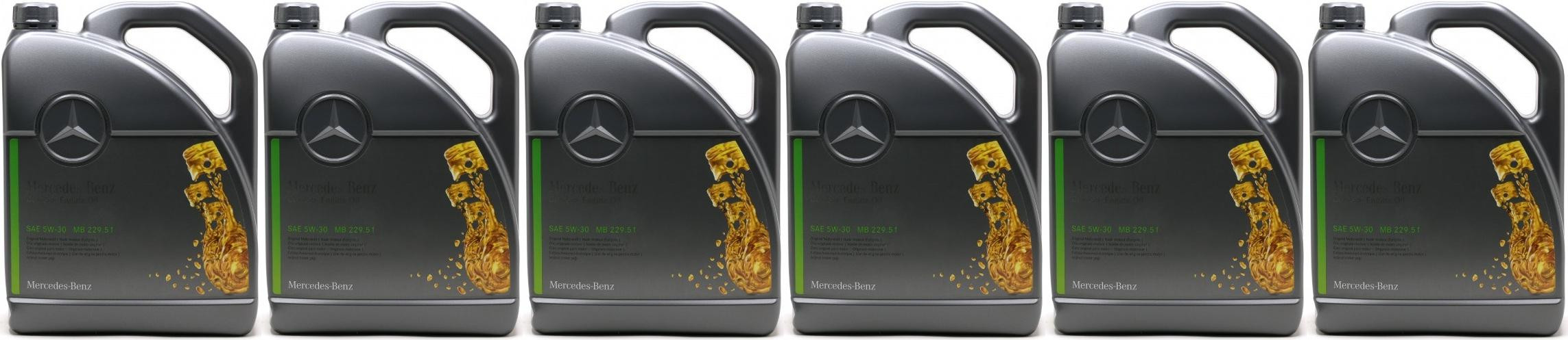 Original Mercedes Benz MB 229.51 5W-30 Motoröl 6x 5 = 30 Liter