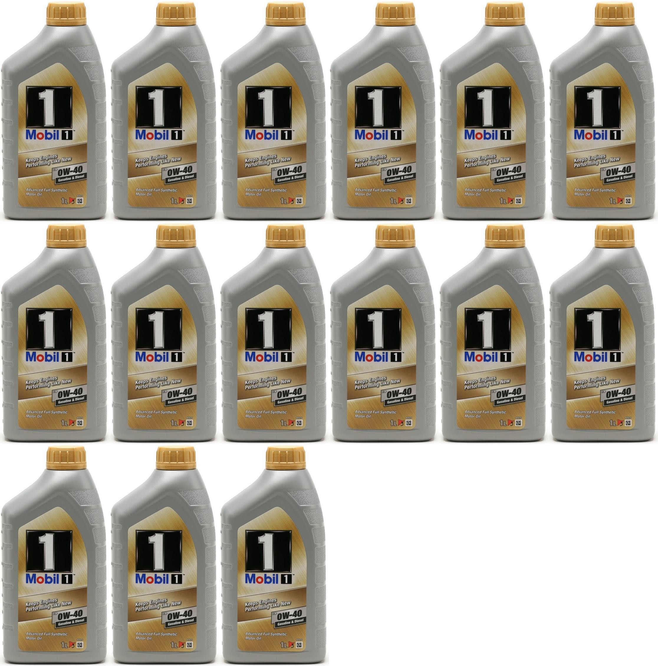 Mobil 1 FS 0W-40 Motoröl (ehem. NEW LIFE) 15x 1l = 15 Liter