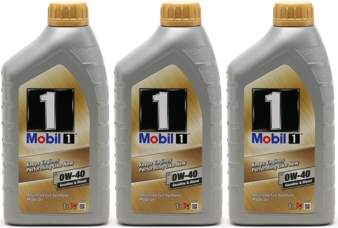 Mobil 1 FS 0W-40 Motoröl (ehem. NEW LIFE) 3x 1l = 3 Liter