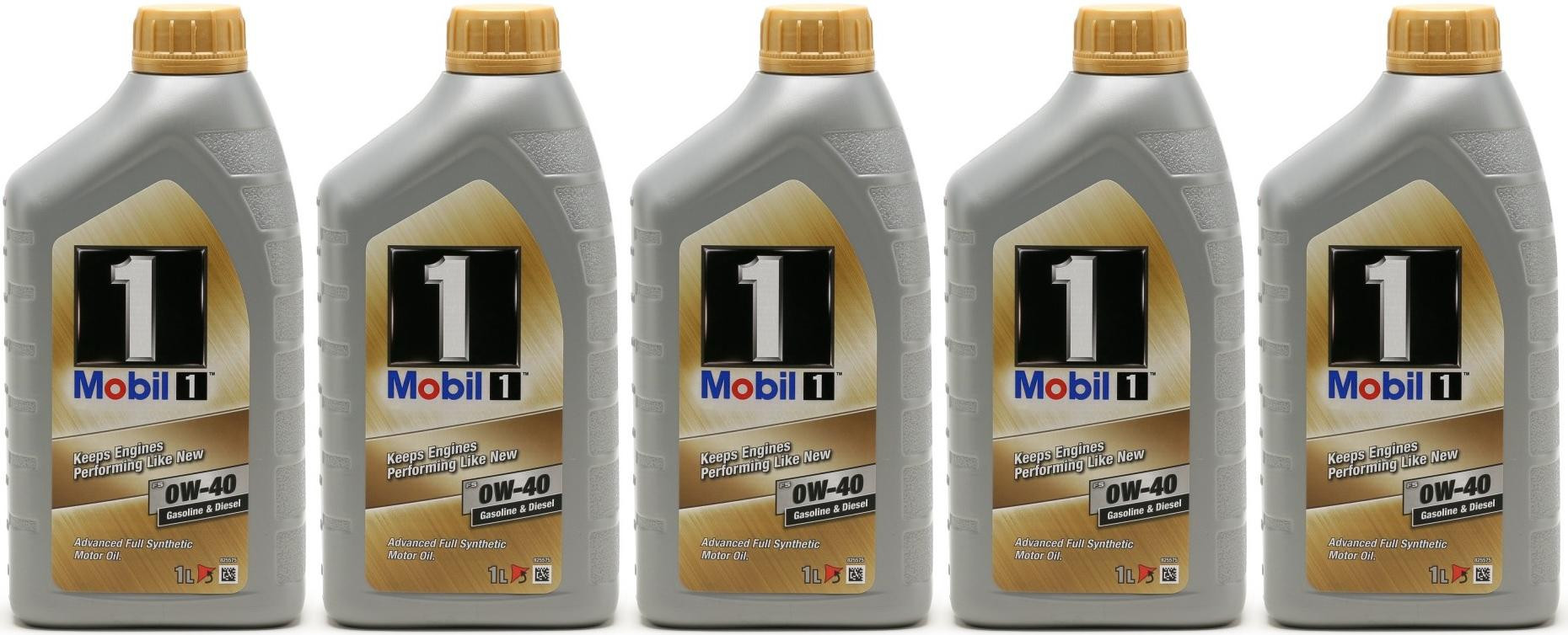 Mobil 1 FS 0W-40 Motoröl (ehem. NEW LIFE) 5x 1l = 5 Liter