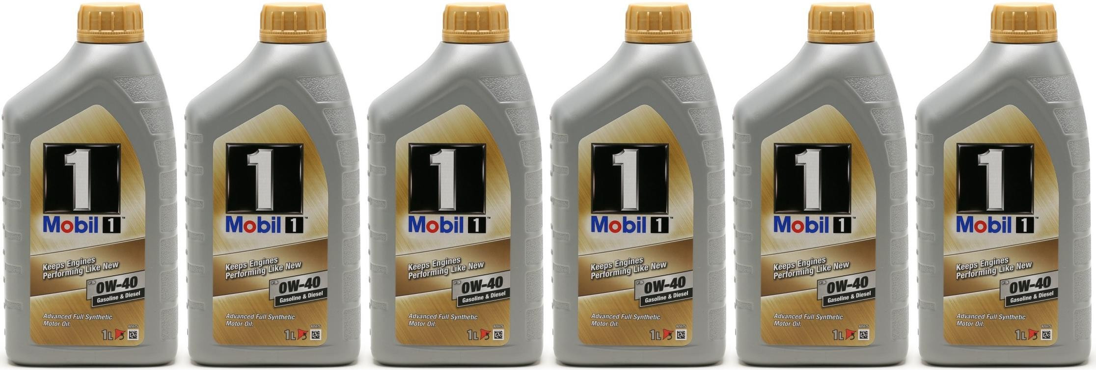 Mobil 1 FS 0W-40 Motoröl (ehem. NEW LIFE) 6x 1l = 6 Liter