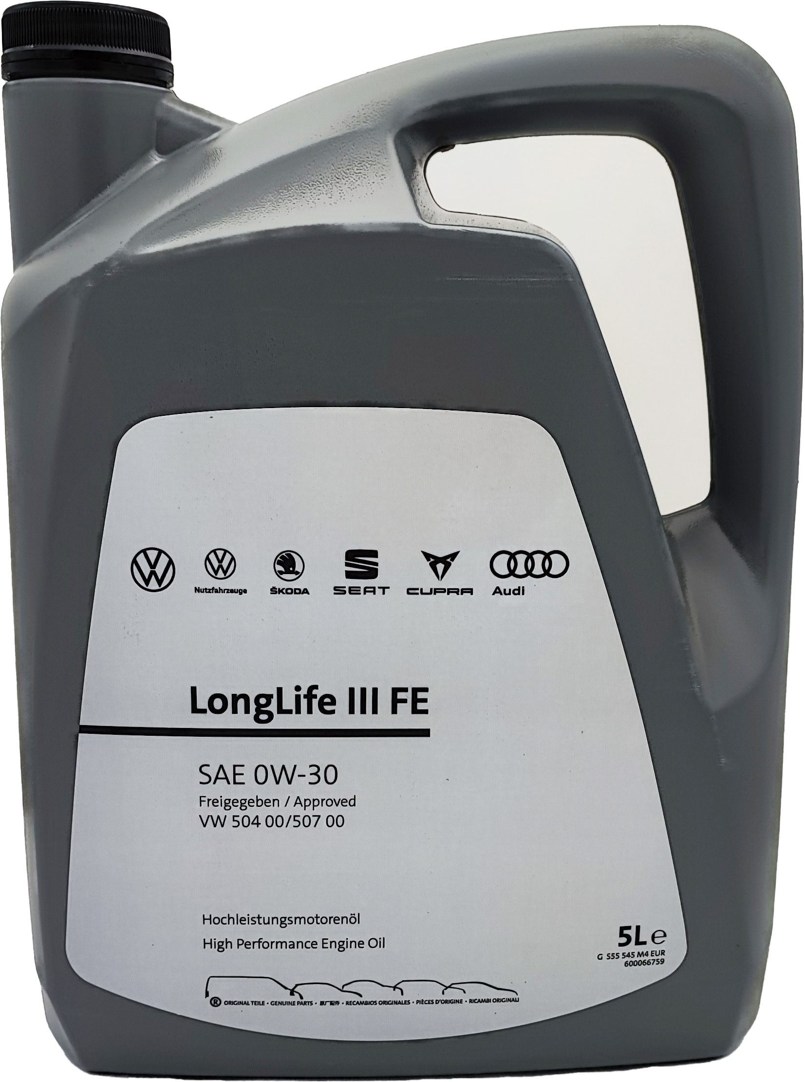 Original VW LongLife III FE 0W-30 Motorenöl Original GS55545M4EUR - 5l