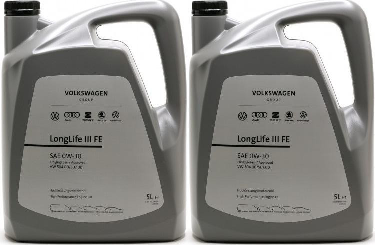 Original VW LongLife III FE 0W-30 Motorenöl Original GS55545M4EUR 2x5 = 10 Liter