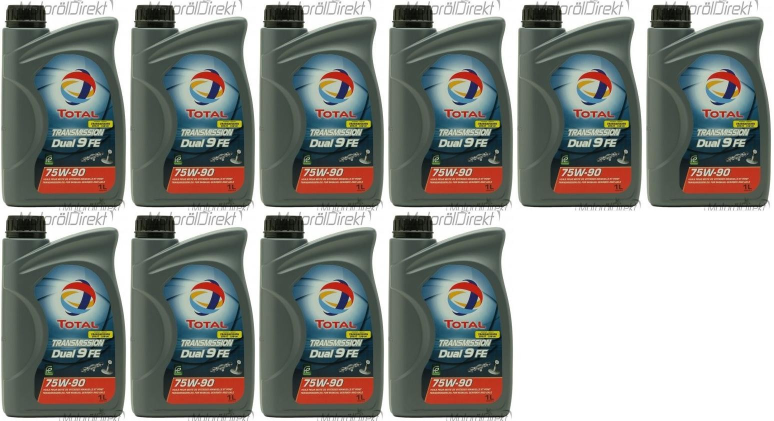 Total Transmission Dual 9 FE 75W-90 Schaltgetriebeöl 10x 1l = 10 Liter