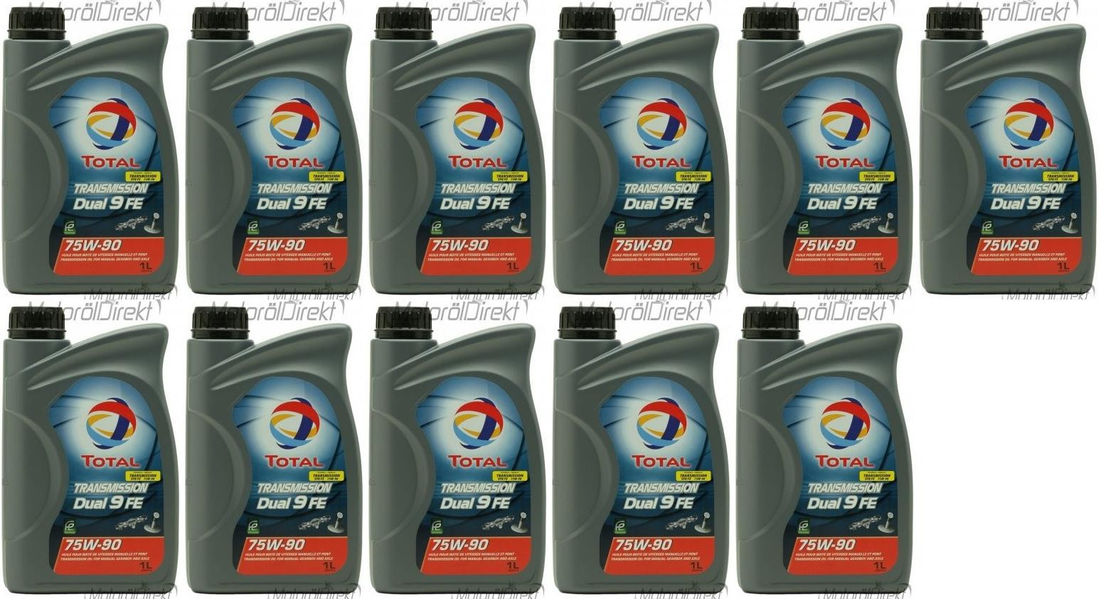 Total Transmission Dual 9 FE 75W-90 Schaltgetriebeöl 11x 1l = 11 Liter