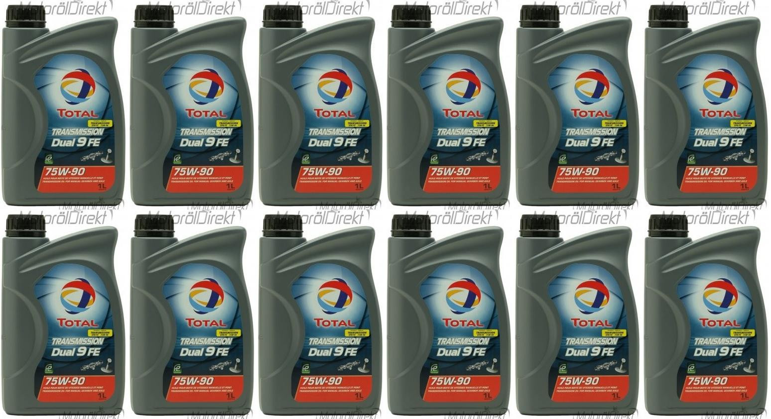 Total Transmission Dual 9 FE 75W-90 Schaltgetriebeöl 12x 1l = 12 Liter