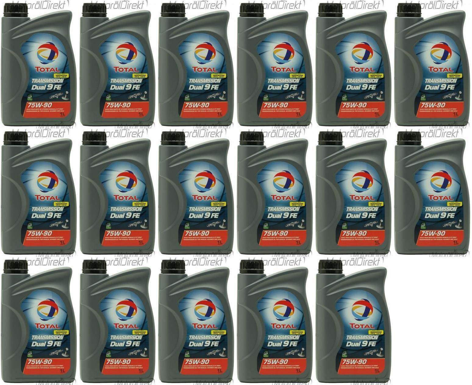 Total Transmission Dual 9 FE 75W-90 Schaltgetriebeöl 17x 1l = 17 Liter
