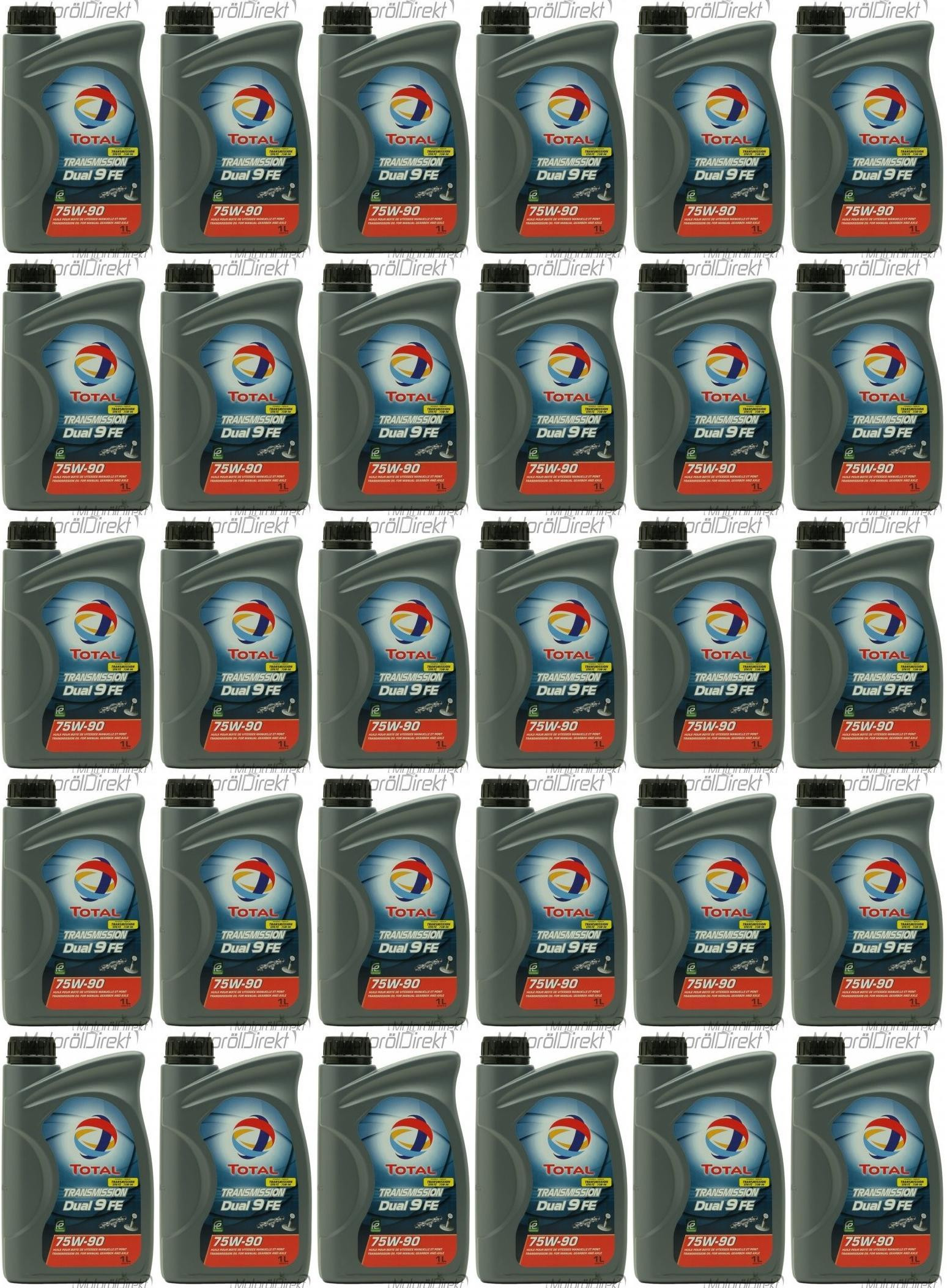 Total Transmission Dual 9 FE 75W-90 Schaltgetriebeöl 30x 1l = 30 Liter