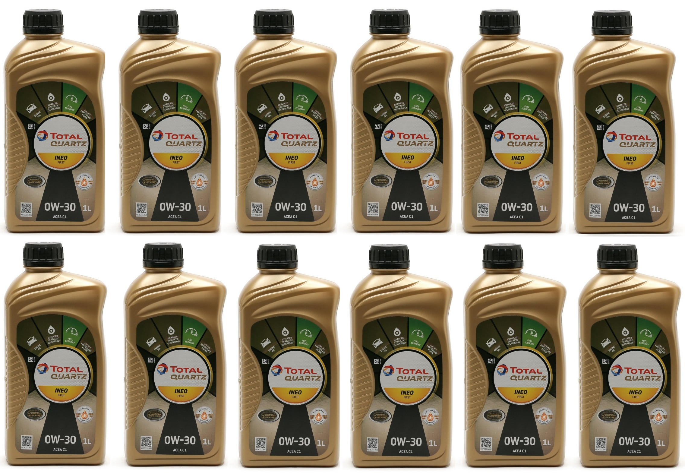Total Quartz INEO First 0W-30 Motoröl 12x 1l = 12 Liter