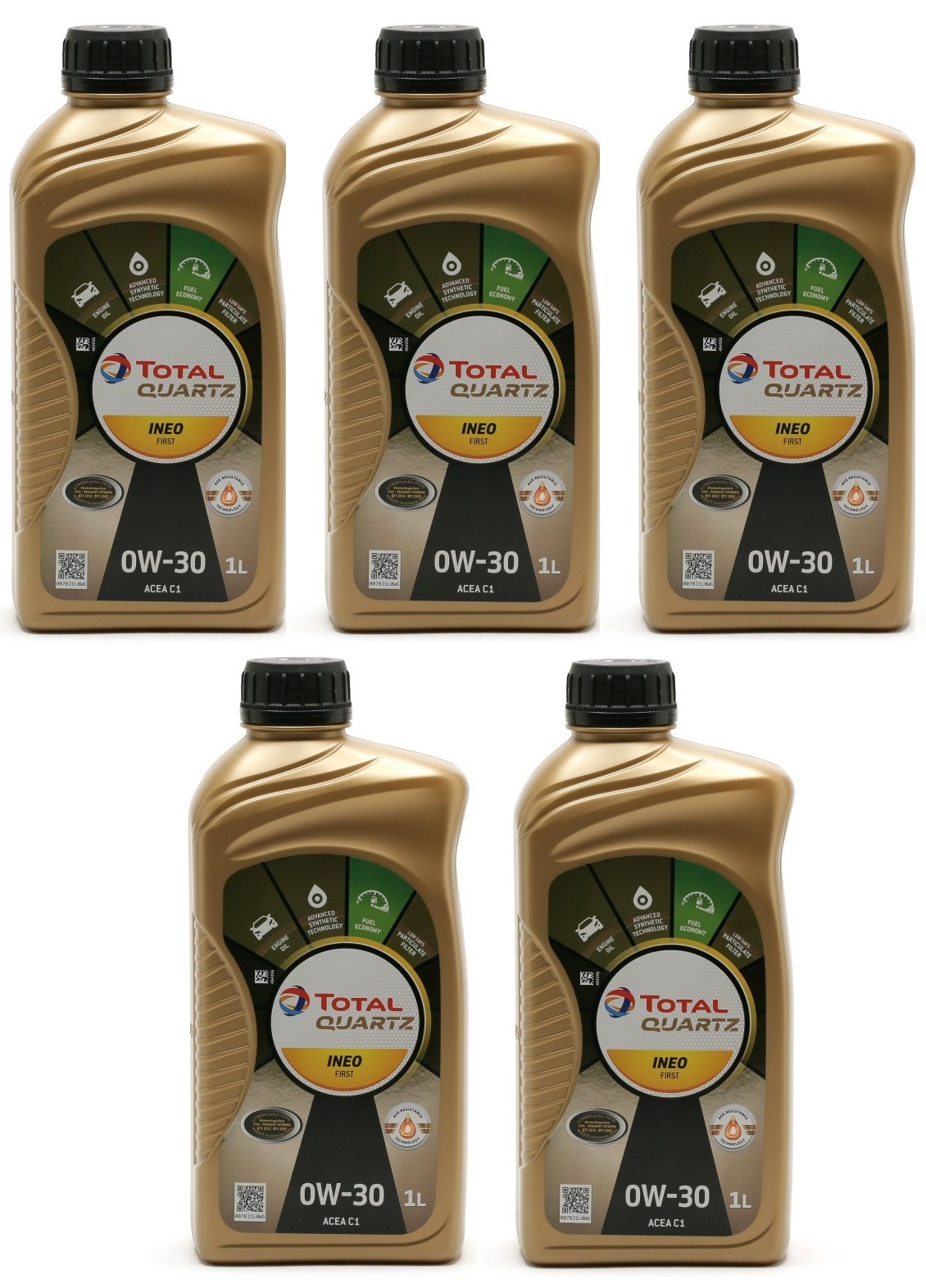 Total Quartz INEO First 0W-30 Motoröl 5x 1l = 5 Liter