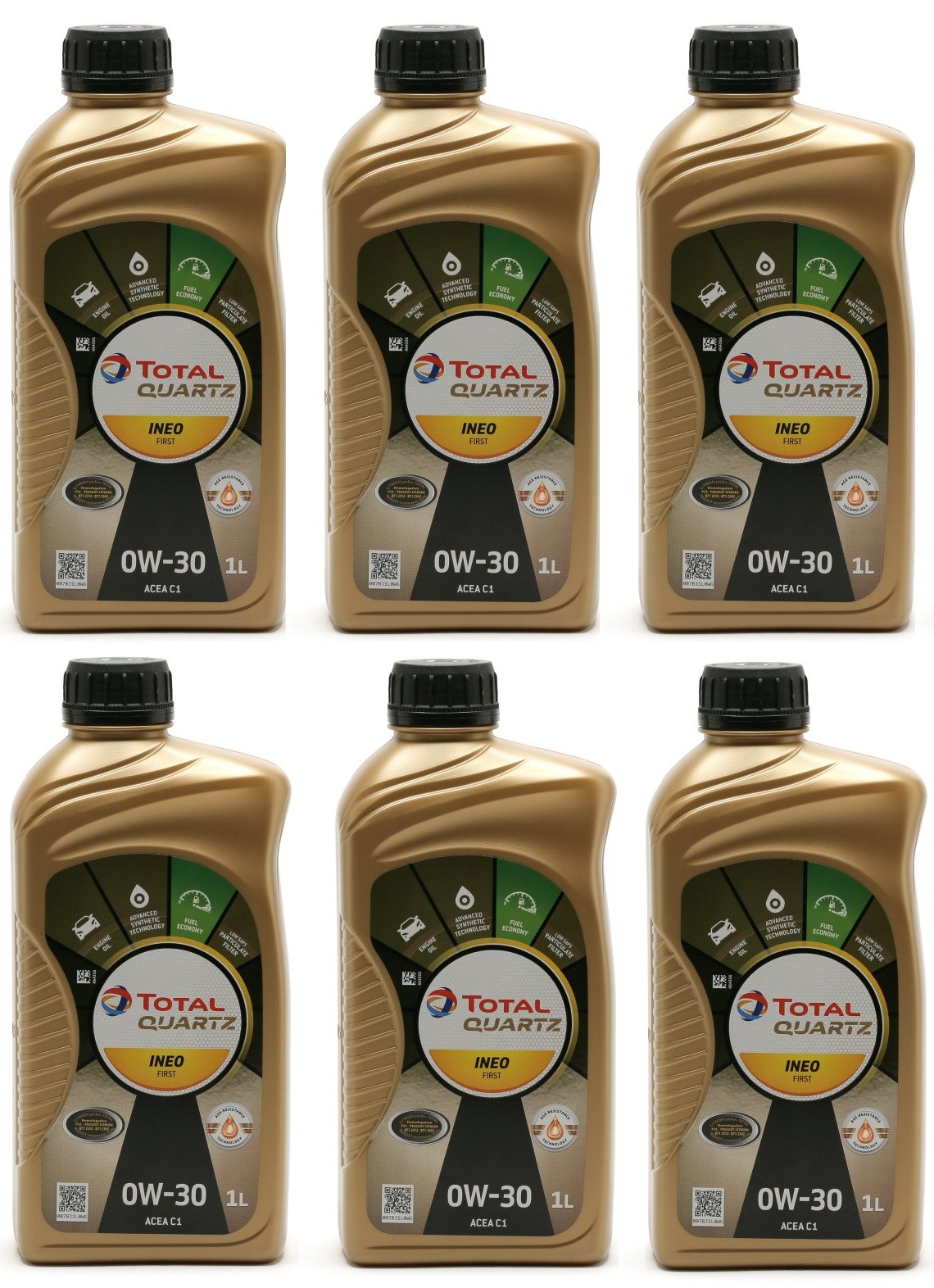 Total Quartz INEO First 0W-30 Motoröl 6x 1l = 6 Liter