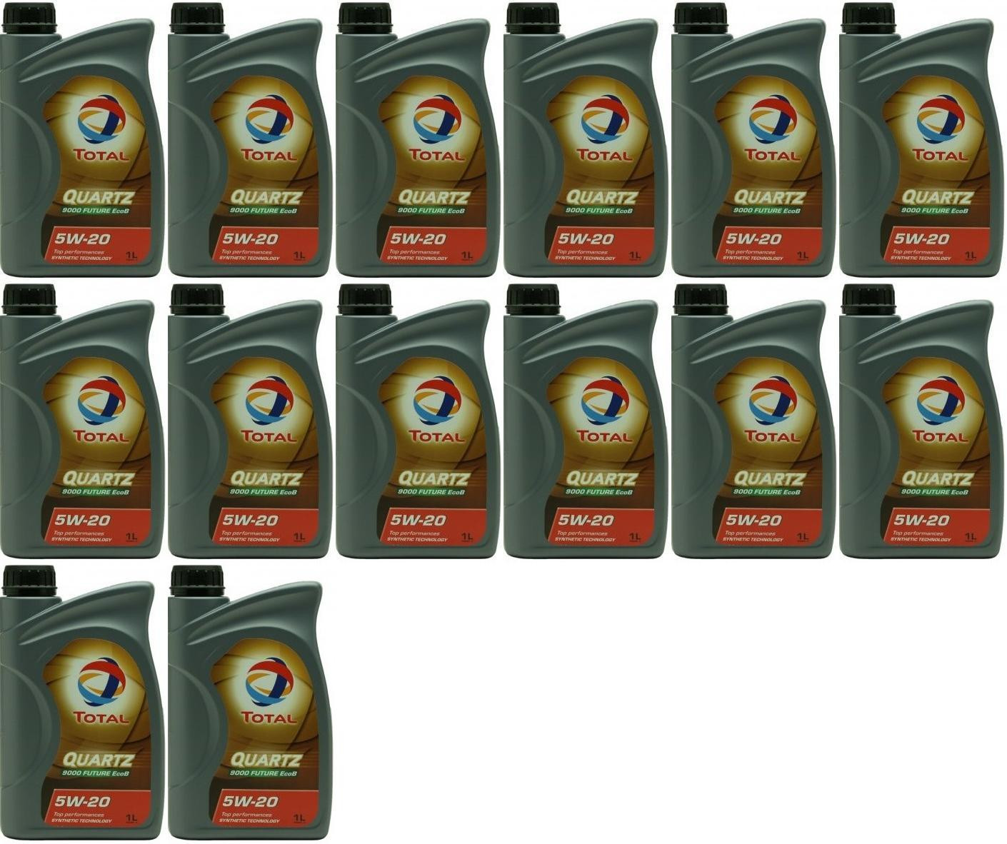 Total Quartz 9000 Future EcoB 5W-20 Motoröl 14x 1l = 14 Liter