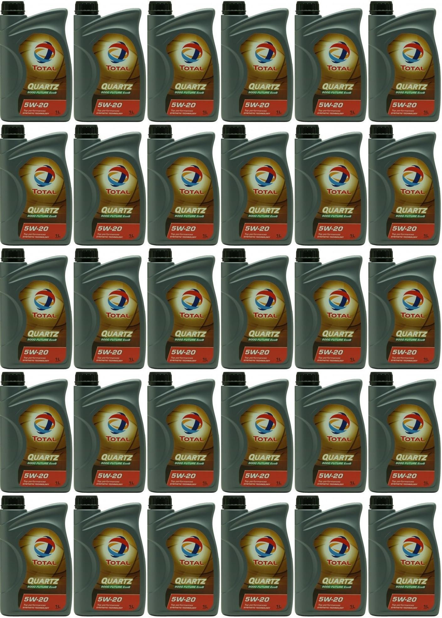 Total Quartz 9000 Future EcoB 5W-20 Motoröl 30x 1l = 30 Liter