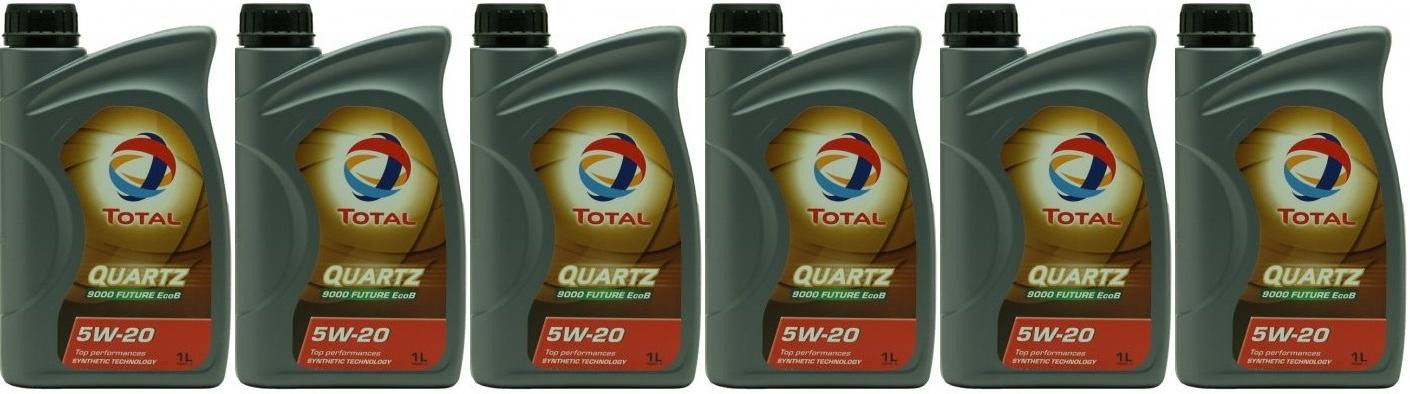 Total Quartz 9000 Future EcoB 5W-20 Motoröl 6x 1l = 6 Liter