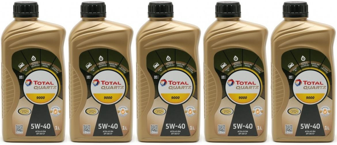 Total Quartz 9000 5W-40 Motoröl 5x 1l = 5 Liter