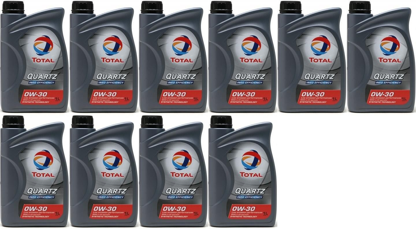 Total Quartz Ineo Efficiency 0W-30 Motoröl 10x 1l = 10 Liter