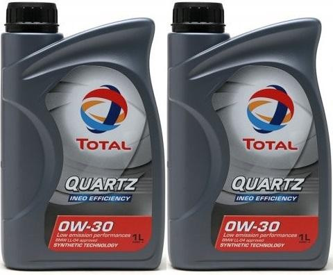 Total Quartz Ineo Efficiency 0W-30 Motoröl 2x 1l = 2 Liter